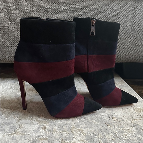 Rachel Zoe Varsha Bootie Striped Heel 7.5 NEW - Picture 1 of 5